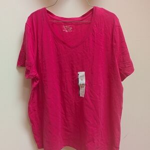 Time and Tru Fuchsia Relaxed Fit Top